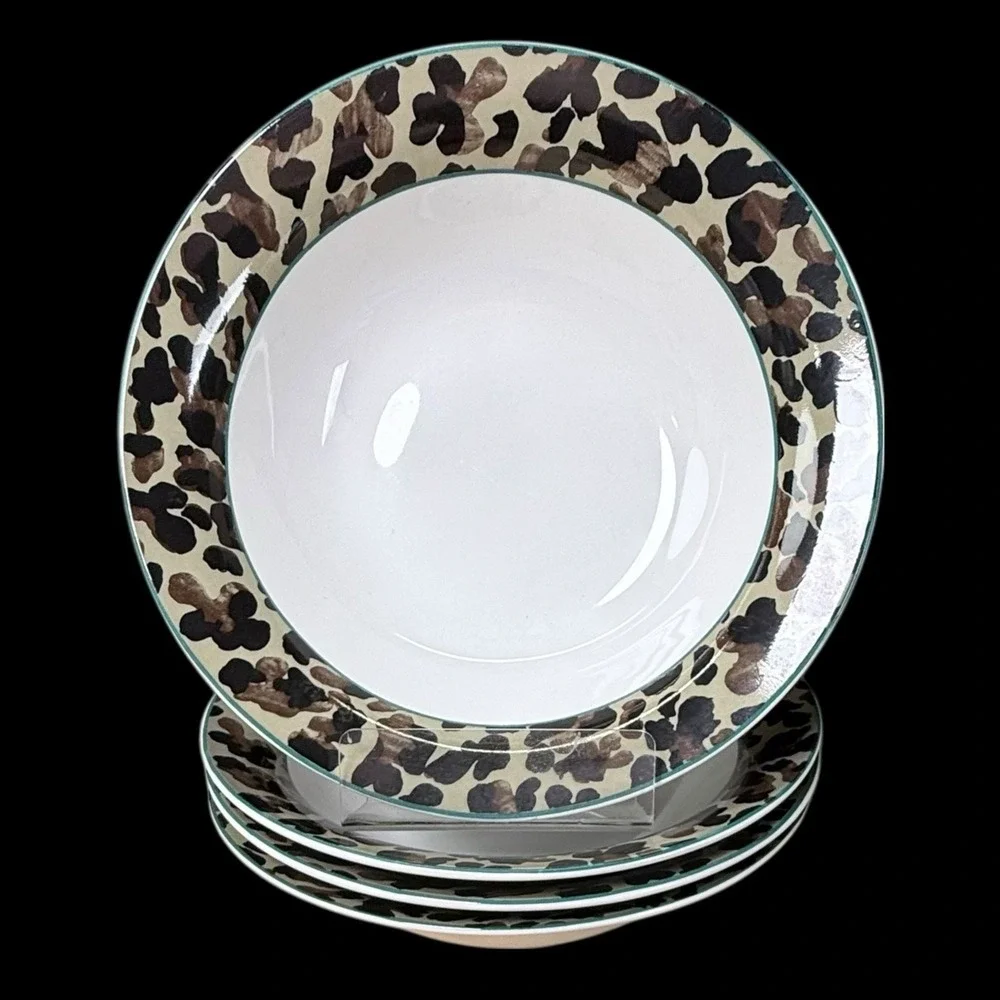 Vitromaster Jungle Animal Print Cereal Bowl 7.25